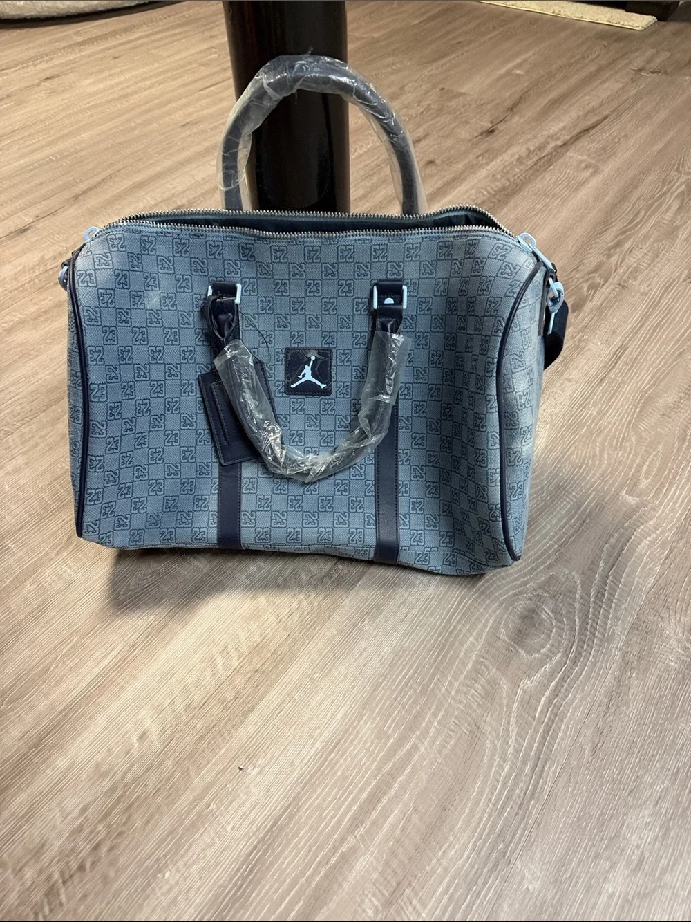 Jordan Grey Monogram Travel Duffel Bag